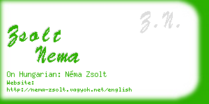 zsolt nema business card